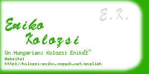 eniko kolozsi business card